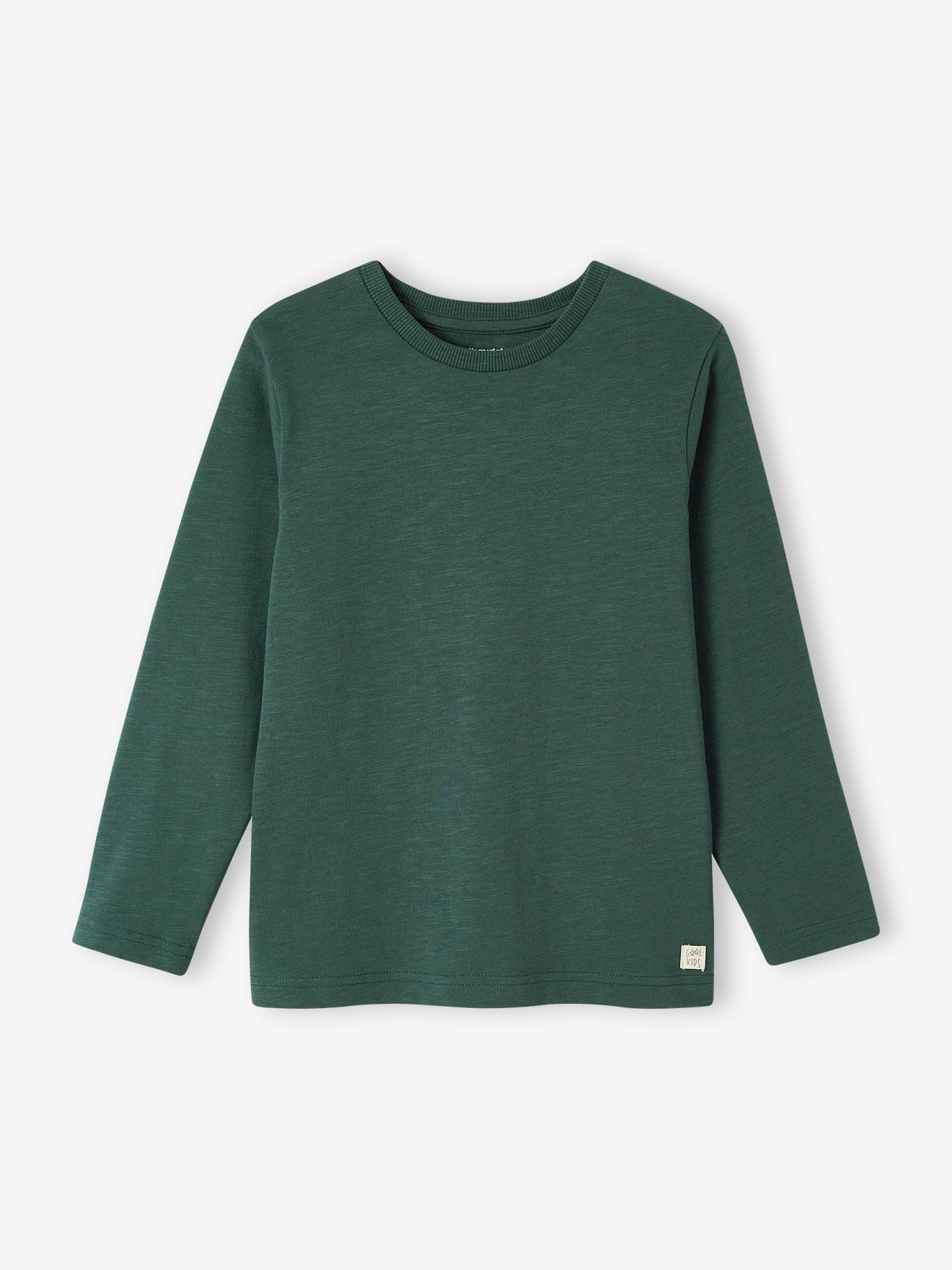 T-shirt Manches Longues Garçon Vertbaudet – Imprimé Relief Coton