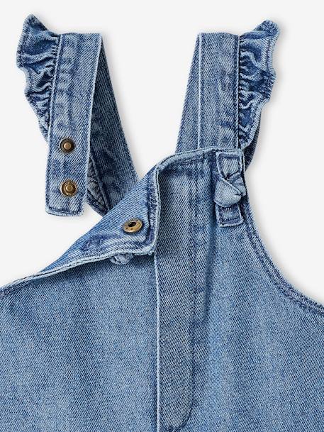 Salopette bébé en denim bretelles à volants stone 4 - vertbaudet enfant 