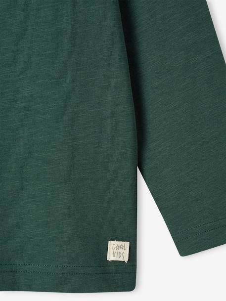 T-shirt garçon unis manches longues personnalisable anthracite+Bleu+jaune+marine+vert+vert sapin 33 - vertbaudet enfant 