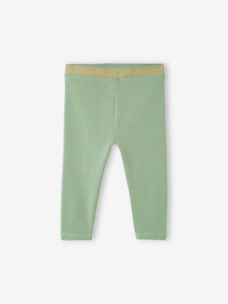 Legging bébé fille ceinture pailletée Oeko-Tex® abricot+marine+vert de gris 7 - vertbaudet enfant 