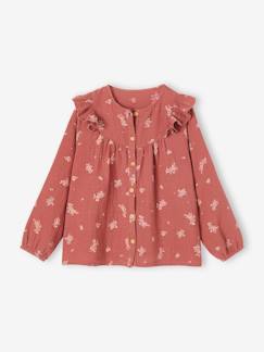 Blouse volantée en gaze de coton fille  - vertbaudet enfant