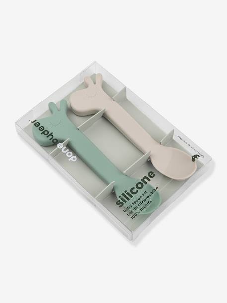 Lot de 2 cuillères en silicone Lalee orange+vert 12 - vertbaudet enfant 