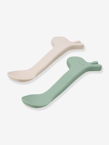 Lot de 2 cuillères en silicone Lalee orange+vert 8 - vertbaudet enfant 