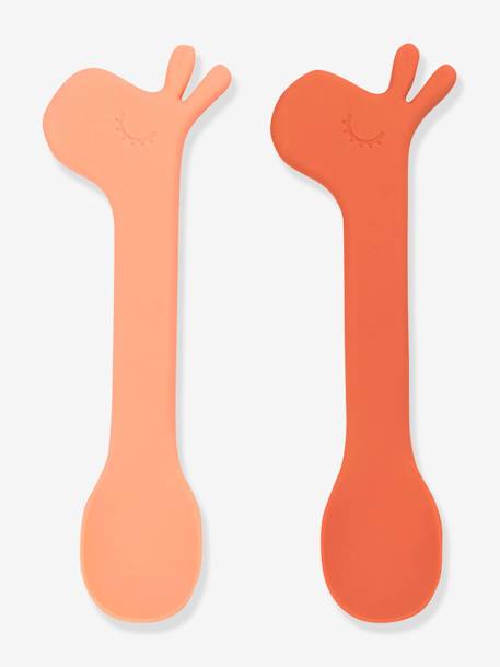 Lot de 2 cuillères en silicone Lalee DONE BY DEER orange+vert 4 - vertbaudet enfant 