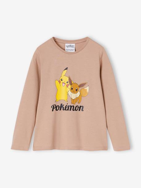 T-shirt manches longues Pokémon fille beige 1 - vertbaudet enfant 