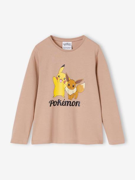 T-shirt manches longues Pokémon® fille beige 1 - vertbaudet enfant 