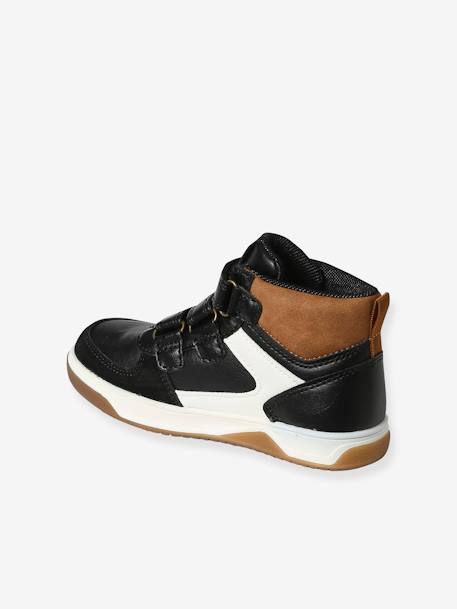 Baskets enfant garçon synthétique montantes à scratchs noir 3 - vertbaudet enfant 