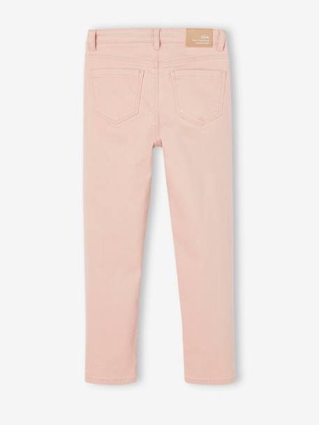 Pantalon fille mom MorphologiK fin écru+encre+pêche+rose poudré 17 - vertbaudet enfant 