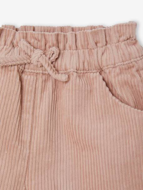 Short en velours côtelé bébé fille noisette+rose poudré 9 - vertbaudet enfant 