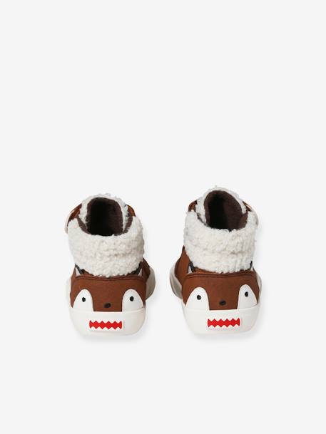 Baskets enfant garçon synthétique à scratchs et lacets élastiqués marron 6 - vertbaudet enfant 