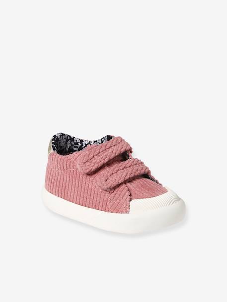 Baskets bébé fille textile scratchées marine+vieux rose 9 - vertbaudet enfant 