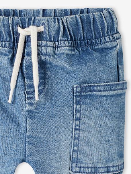 Pantalon en denim bébé taille élastiquée denim brut+double stone 8 - vertbaudet enfant 