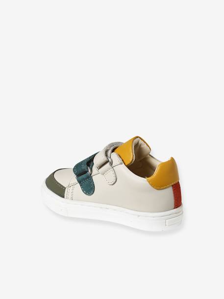 Baskets bébé garçon cuir à scratchs écru+lot blanc 3 - vertbaudet enfant 