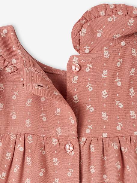 Robe fluide bébé à volant vieux rose 4 - vertbaudet enfant 