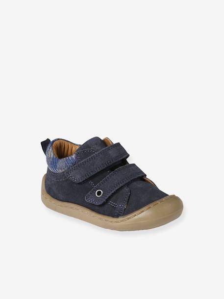 Chaussures premiers pas bébé scratchs bleu+bleu électrique+marine 1 - vertbaudet enfant 
