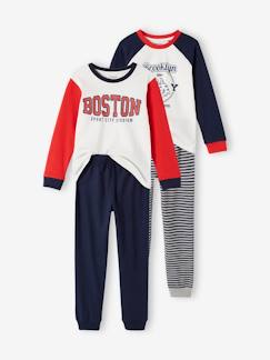 Lot de 2 pyjamas "Sport US" garçon  - vertbaudet enfant