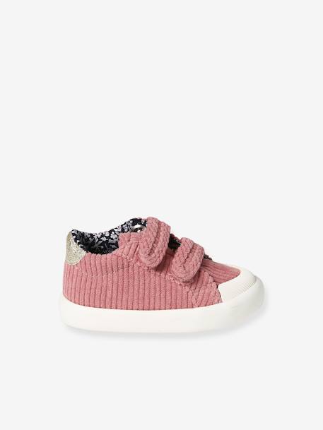 Baskets bébé fille textile scratchées marine+vieux rose 10 - vertbaudet enfant 