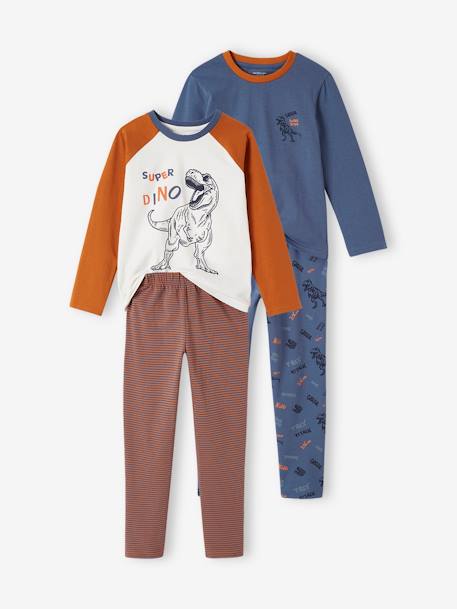 Lot de 2 pyjamas garçon dinosaure indigo 1 - vertbaudet enfant 