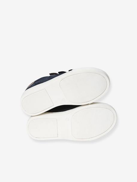 Baskets enfant fille en cuir à scratchs marine+marron+noir 5 - vertbaudet enfant 