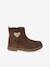 Boots enfant fille coeur cuir zippées bronze 3 - vertbaudet enfant 