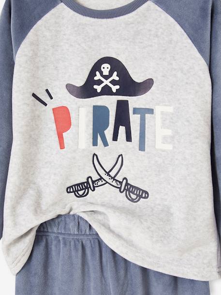 Lot de 2 pyjamas pirates en velours garçon bleu grisé 6 - vertbaudet enfant 