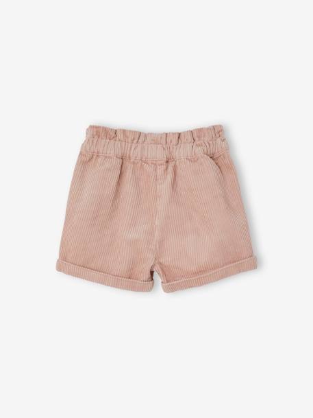 Short en velours côtelé bébé fille noisette+rose poudré 8 - vertbaudet enfant 