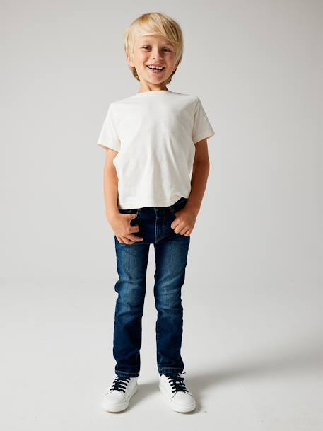 Jean droit MorphologiK MEDIUM 'waterless' garçon DENIM BRUT+STONE 2 - vertbaudet enfant 