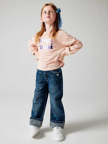 Pantalon fille enfant - Slim, droit, élastique - vertbaudet