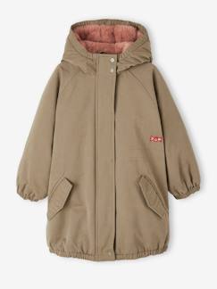 Parka à capuche fille doublée imitation fourrure  - vertbaudet enfant