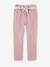 Pantalon fille paperbag ceinture foulard cannelle+mauve 7 - vertbaudet enfant 