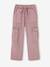 Pantalon fille cargo facile à enfiler kaki+mauve 5 - vertbaudet enfant 