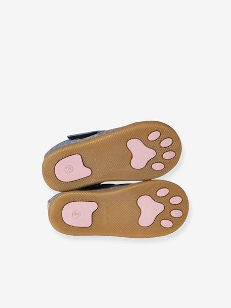Chaussons bébé toile scratch blanc imprimé+bleu chambray+rose imprimé 10 - vertbaudet enfant 