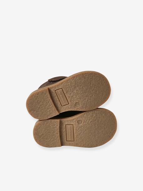 Bottines bébé cuir scratchées et zippées marron 5 - vertbaudet enfant 