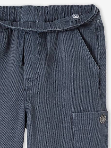 Pantalon cargo couleur garçon bleu pétrole+chocolat 3 - vertbaudet enfant 