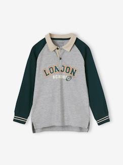 Polo-rugby London garçon manches longues raglan  - vertbaudet enfant