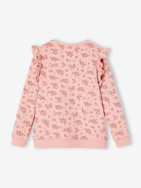 Sweat à volants fille détails fantaisie beige imprimé+marine+rose poudré 8 - vertbaudet enfant 