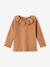 T-shirt en côtes bébé à collerette caramel 1 - vertbaudet enfant 