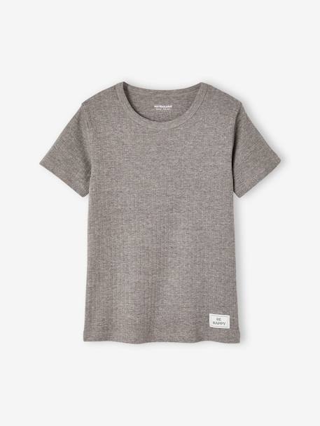 Lot de 3 T-shirts manches courtes ours en maille côtelée garçon vert émeraude 4 - vertbaudet enfant 