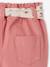 Pantalon paperbag avec ceinture bébé vieux rose 4 - vertbaudet enfant 