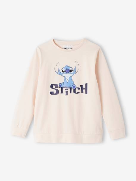 Pyjama fille Disney® Stitch rose pâle/gris chiné 2 - vertbaudet enfant 
