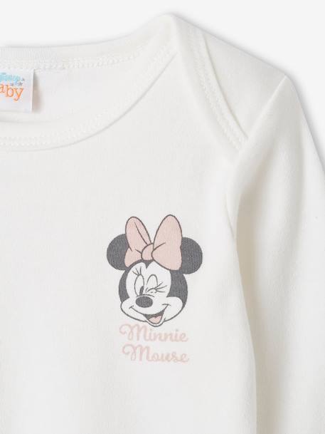 Ensemble bébé fille body + pantalon + bonnet Disney® Minnie blanc/rose poudré 6 - vertbaudet enfant 