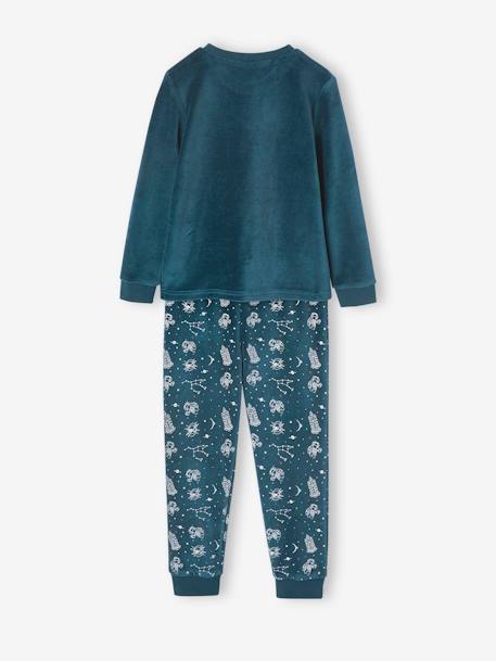 Pyjama garçon velours fusée phosphorescente bleu canard 6 - vertbaudet enfant 