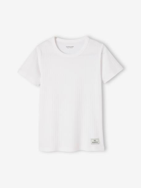 Lot de 3 T-shirts manches courtes ours en maille côtelée garçon vert émeraude 3 - vertbaudet enfant 