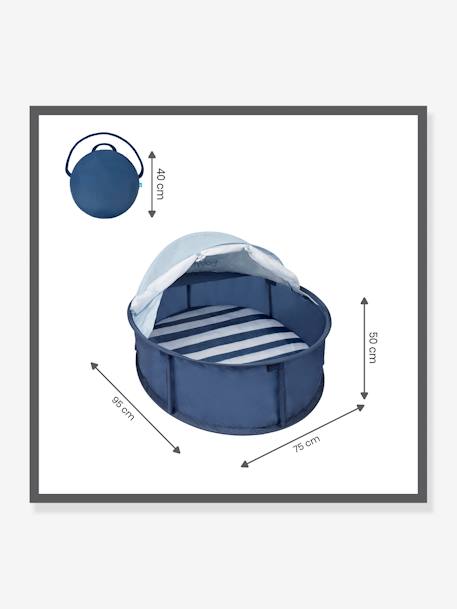 Babyni Aire de Jeux & lit d'appoint Anti-UV FPS 50+ Marinière bleu blanc 4 - vertbaudet enfant 