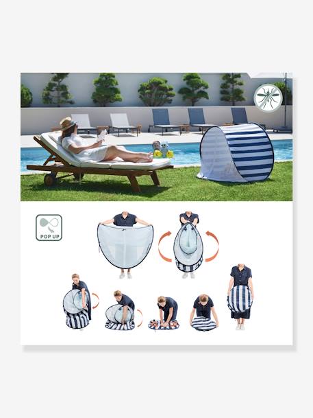 Tente Anti-UV Haute protection 50+ MARINIERE+vert 5 - vertbaudet enfant 