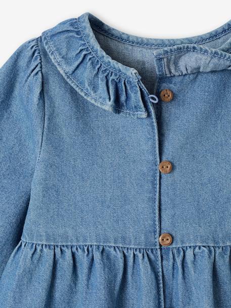 Robe bébé denim col volanté stone 3 - vertbaudet enfant 