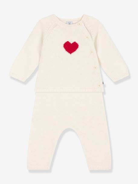 Ensemble 2 pièces PETIT BATEAU blanc imprimé 1 - vertbaudet enfant 