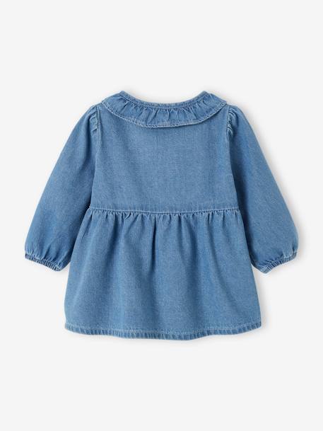 Robe bébé denim col volanté stone 2 - vertbaudet enfant 