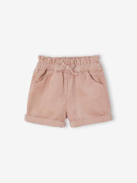Short en velours côtelé bébé fille noisette+rose poudré 7 - vertbaudet enfant 