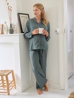 Ensemble 2 pièces pyjama satin grossesse et allaitement  - vertbaudet enfant